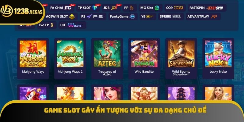 Game Slot gây ấn tượng với sự đa dạng chủ đề