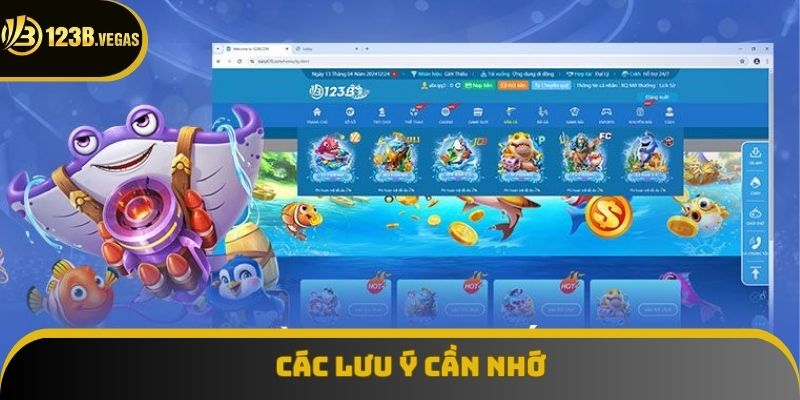 Các lưu ý cần nhớ